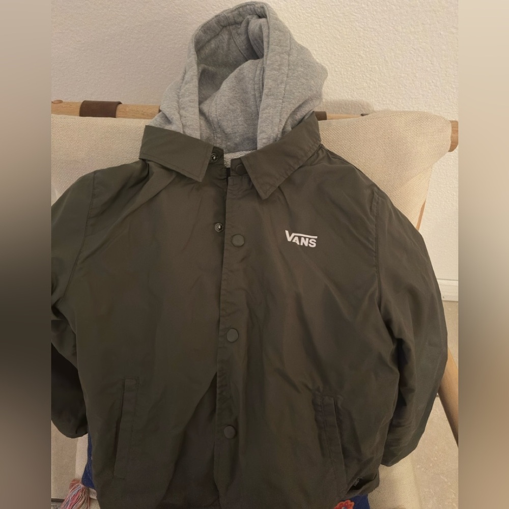 Vans boys jacket soft hoodie size 6